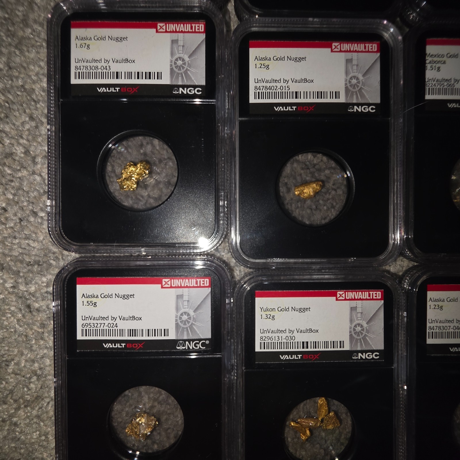 Alaskan gold nuggets 18.02 grams