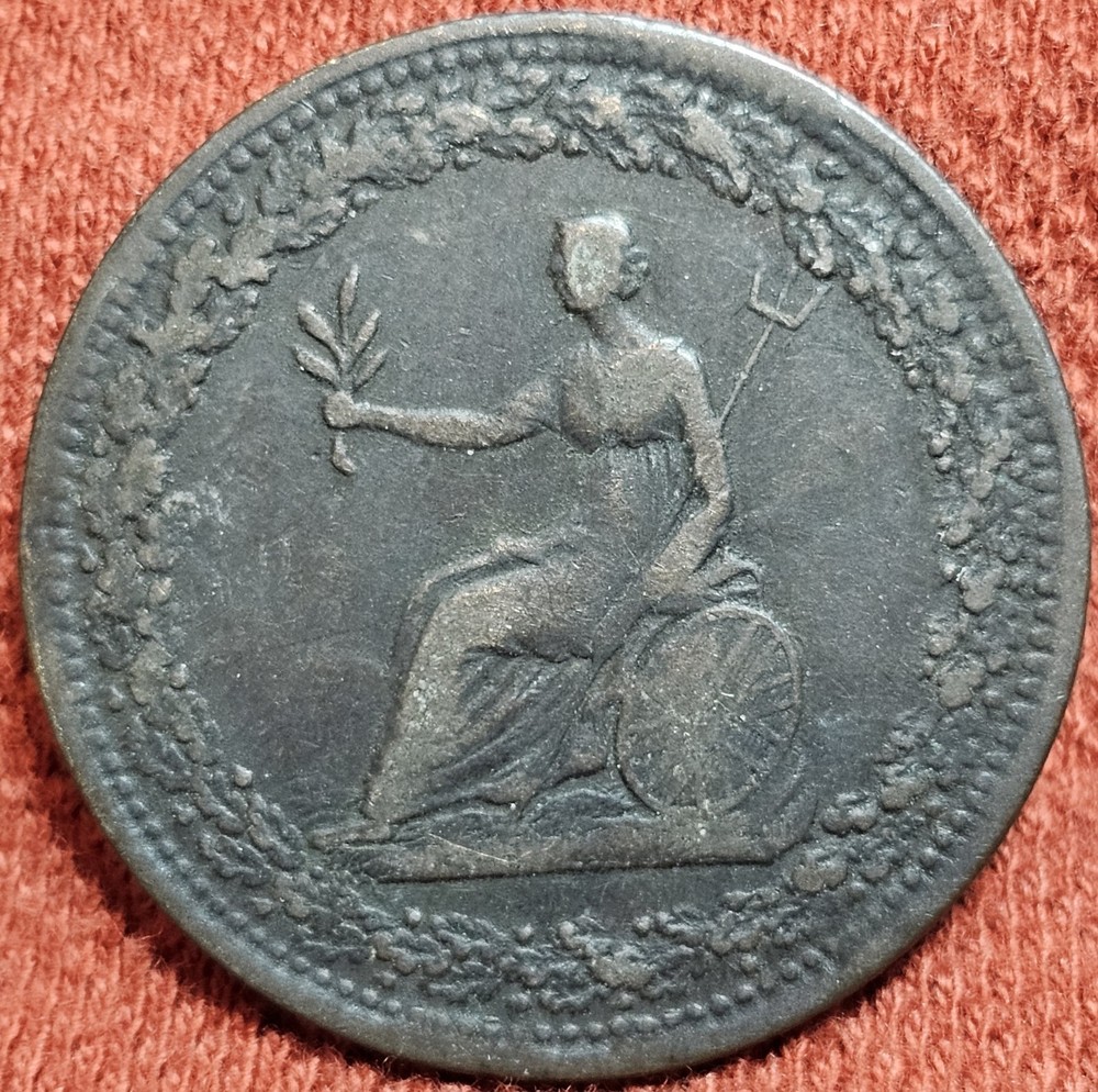 1815 Lower Canada Spread Eagle Half Penny Token LC-54D2 BR 994 Clockwise Wreath