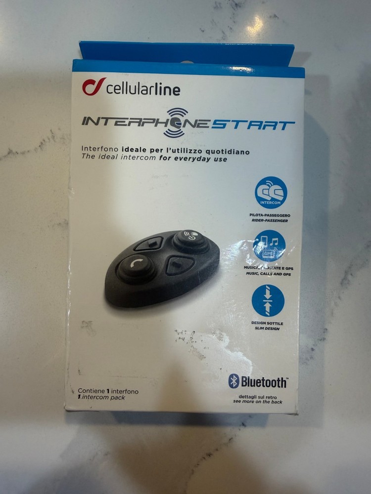 Cellularline Interphone Start Bluetooth Motorcycle Helmet Intercom System