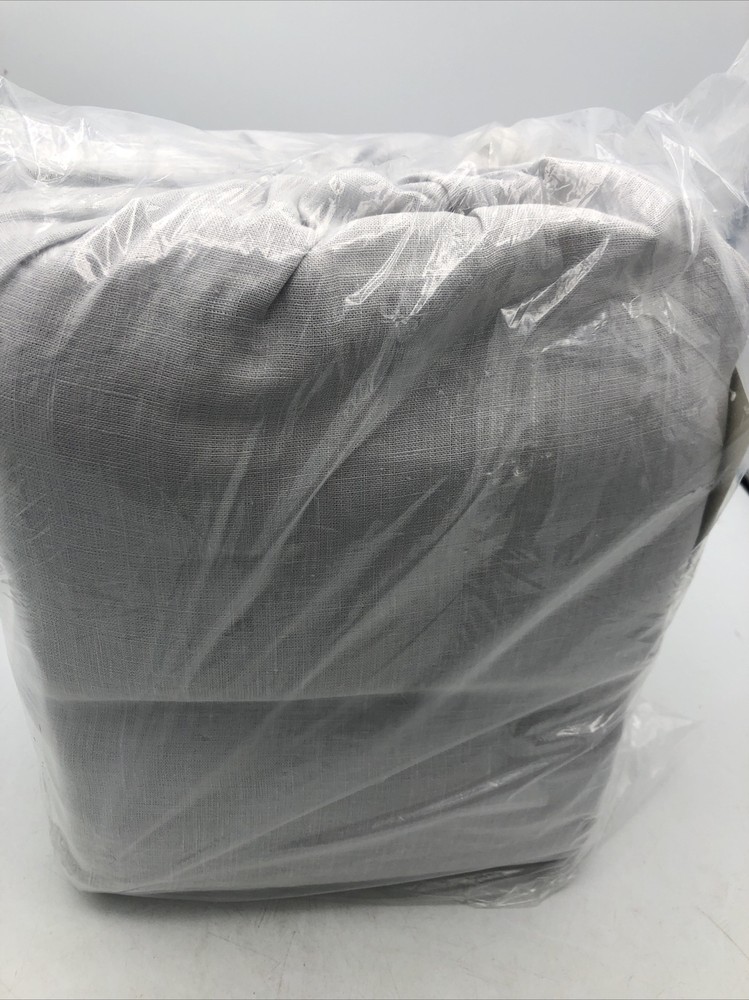 Casaluna Queen 100% Washed Hemp Solid Sheet Set Gray