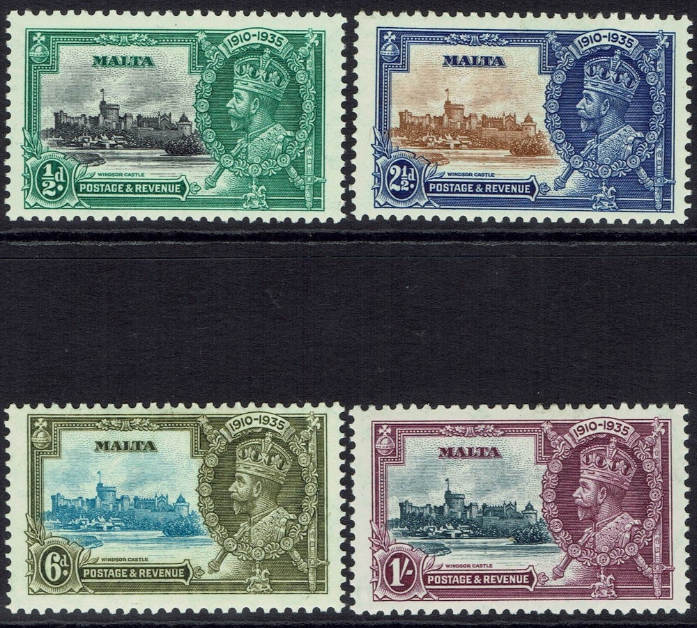 MALTA 1935 KGV SILVER JUBILEE SET