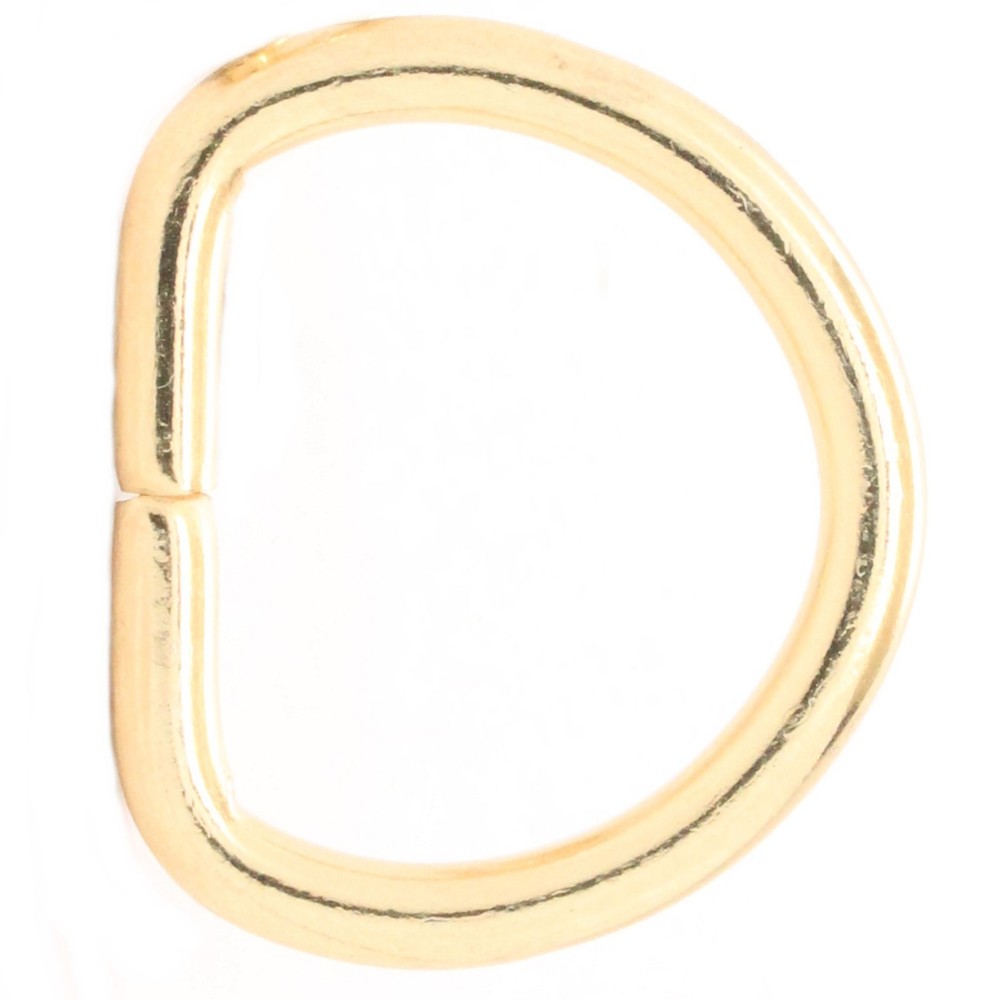 D-Ring 1" Brass Plated Metal 100 Pack