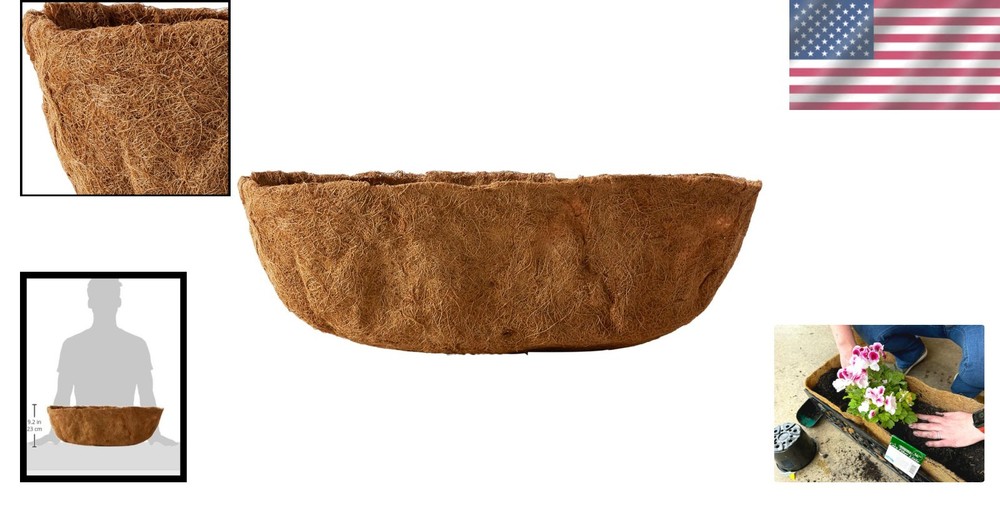 24" Coco Liner with Soil Moist - Window Box Replacement