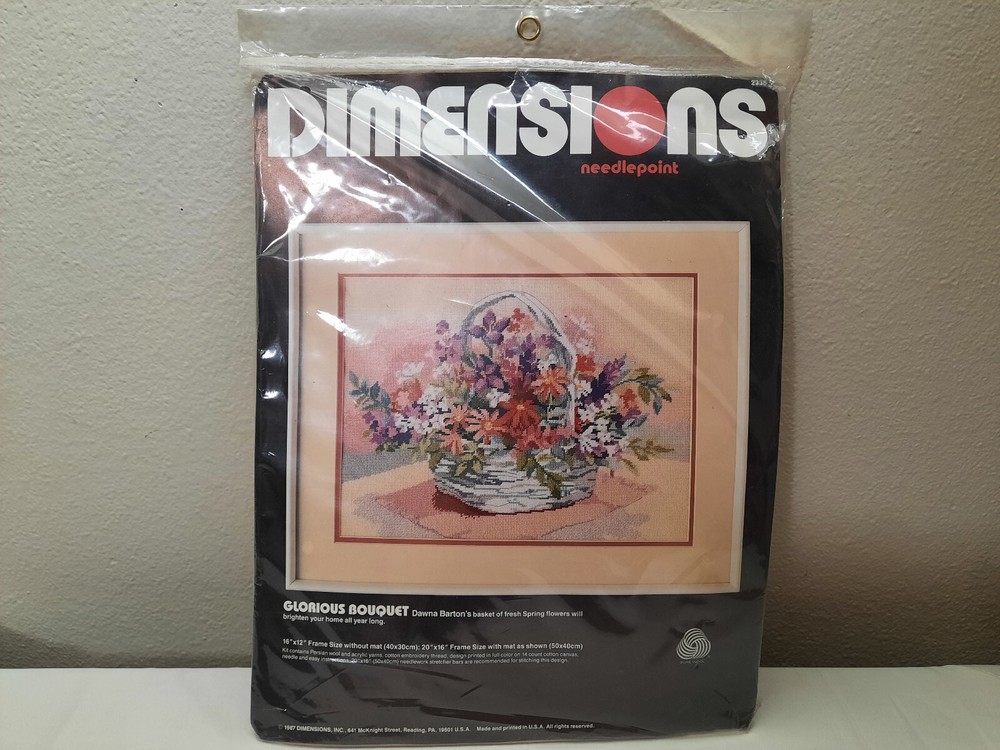 Dimensions Needlepoint Kit - Glorious Bouquet #2336 (Dawna Barton)