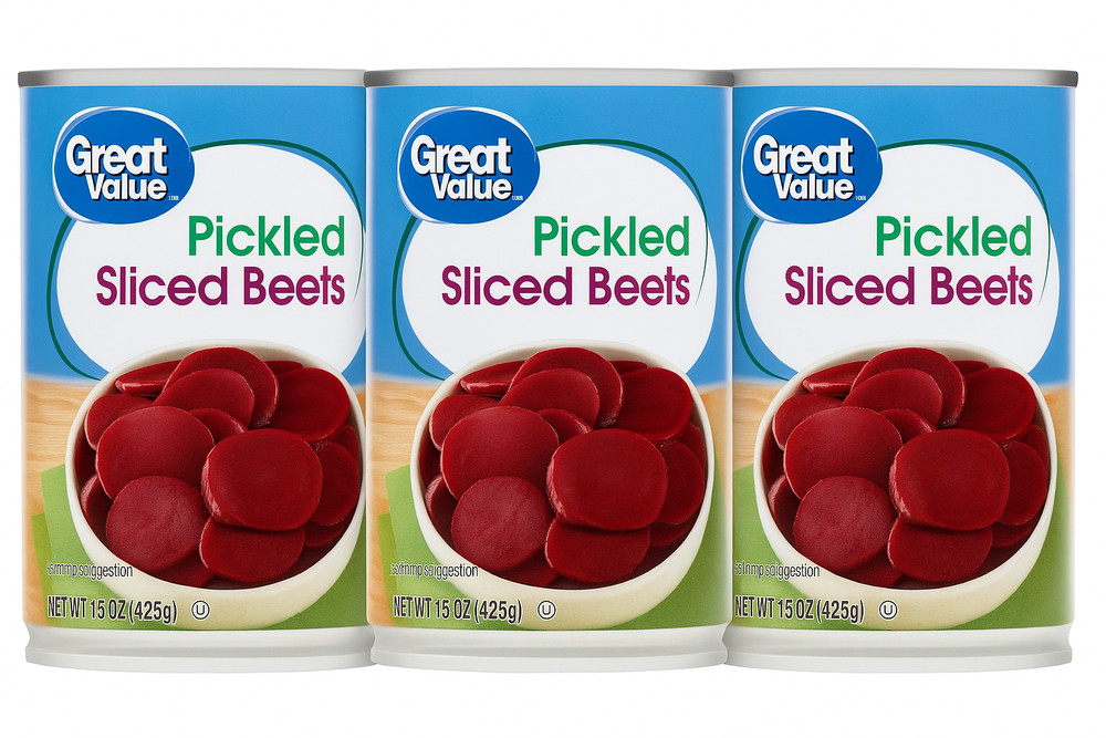 Great Value Pickled Sliced Beets, 15 oz Can (3 pack)