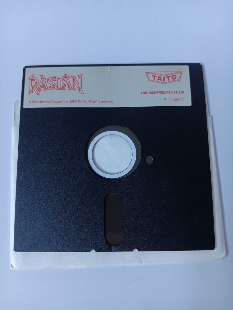 Commodore 64 Rastan Floppy Disk Computer Game Software Tested/Works