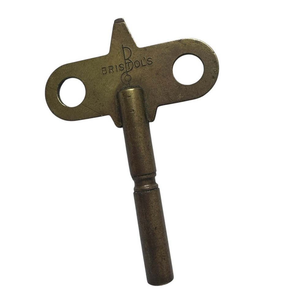 Bristols Clock Key Brass Vintage