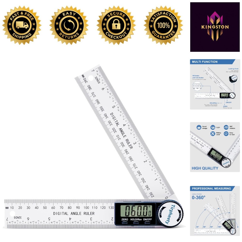 7-Inch Digital Angle Finder Protractor with LCD Display for Precise Measurements
