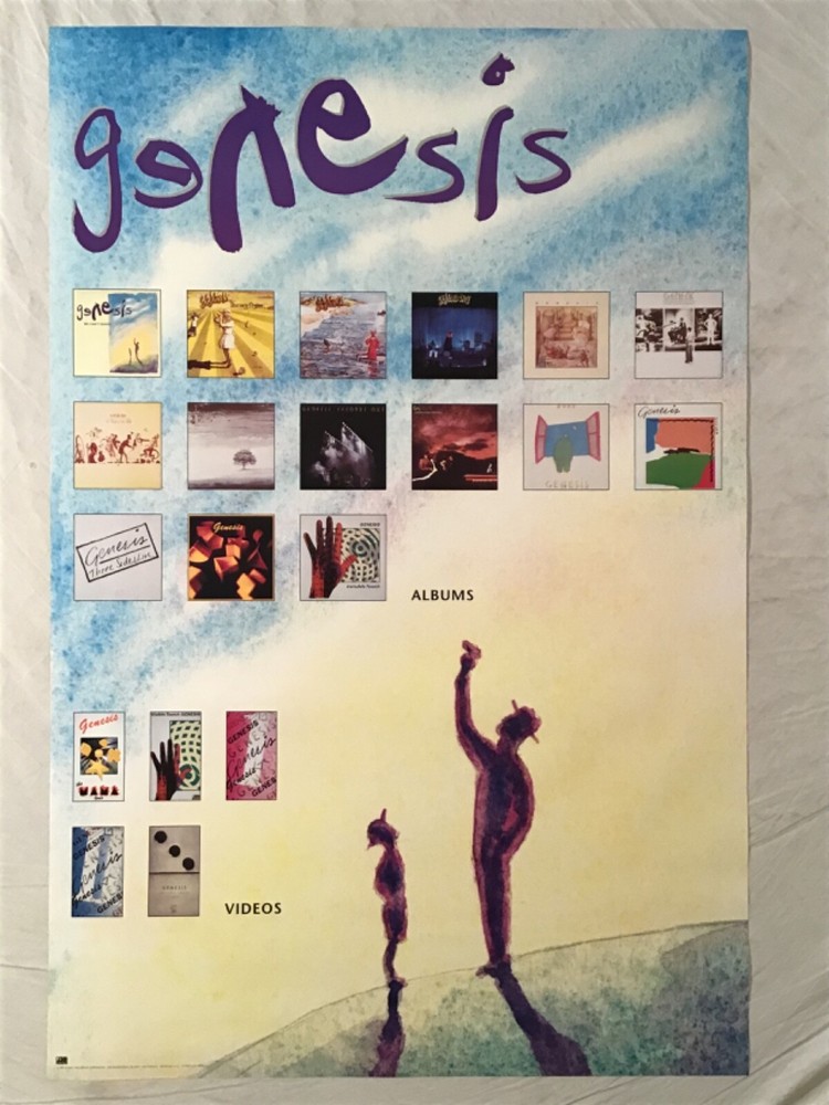 Genesis 1991 Promo Poster Album Catalog Peter Gabriel Phil Collins New Condition