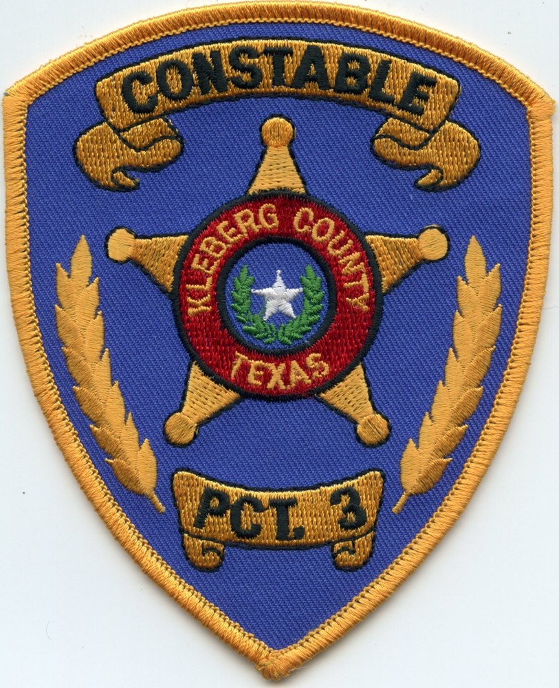 KLEBERG COUNTY TEXAS TX Precinct 3 CONSTABLE sheriff police PATCH