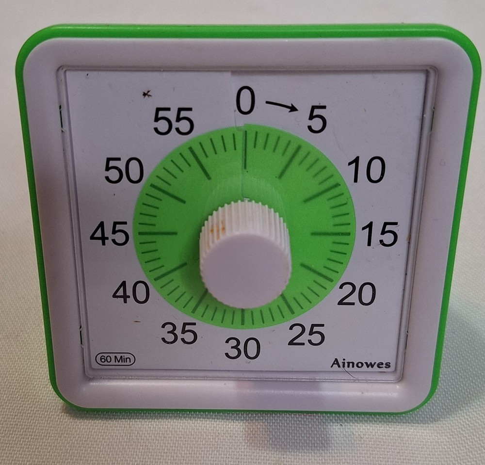 Ainowes 60 Min Kitchen Timer Green 3" Works Prefect