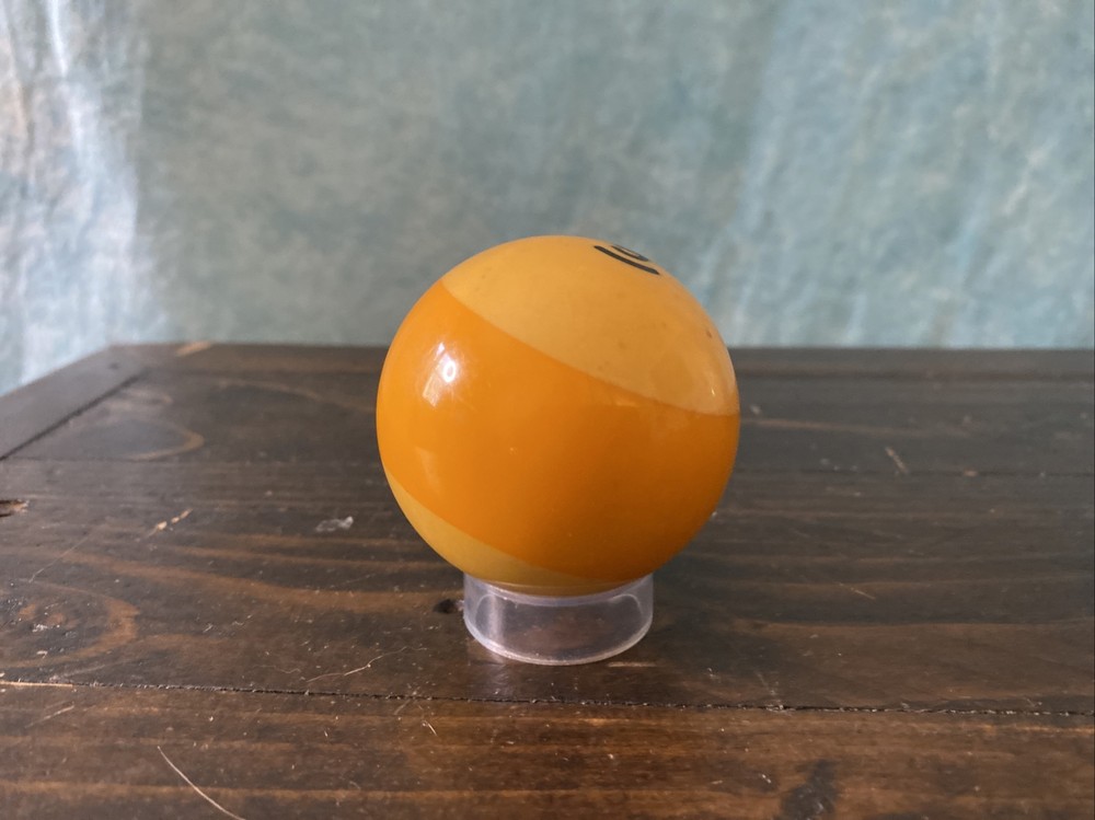 Vintage Number 9 Yellowed Pool Ball Replacement