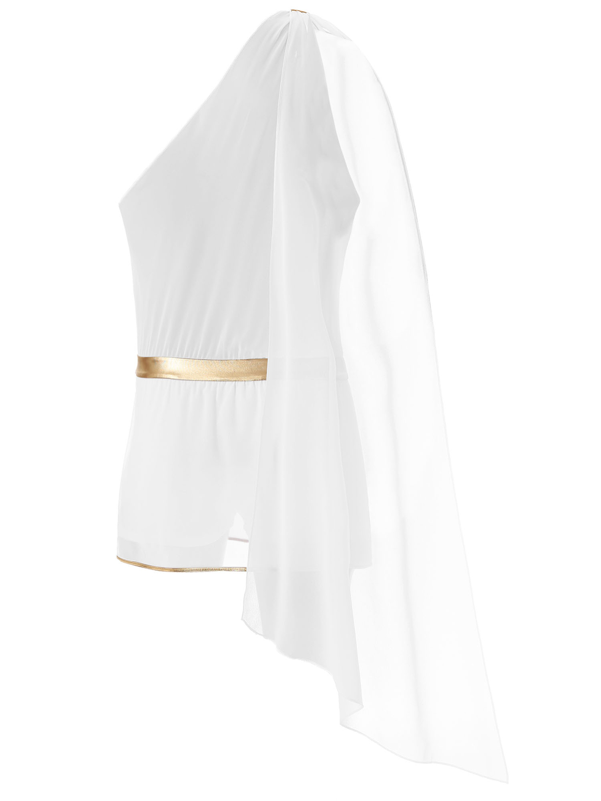 Mens Ancient Greek Roman Halloween Cosplay Costume One Shoulder Toga Jumpsuit