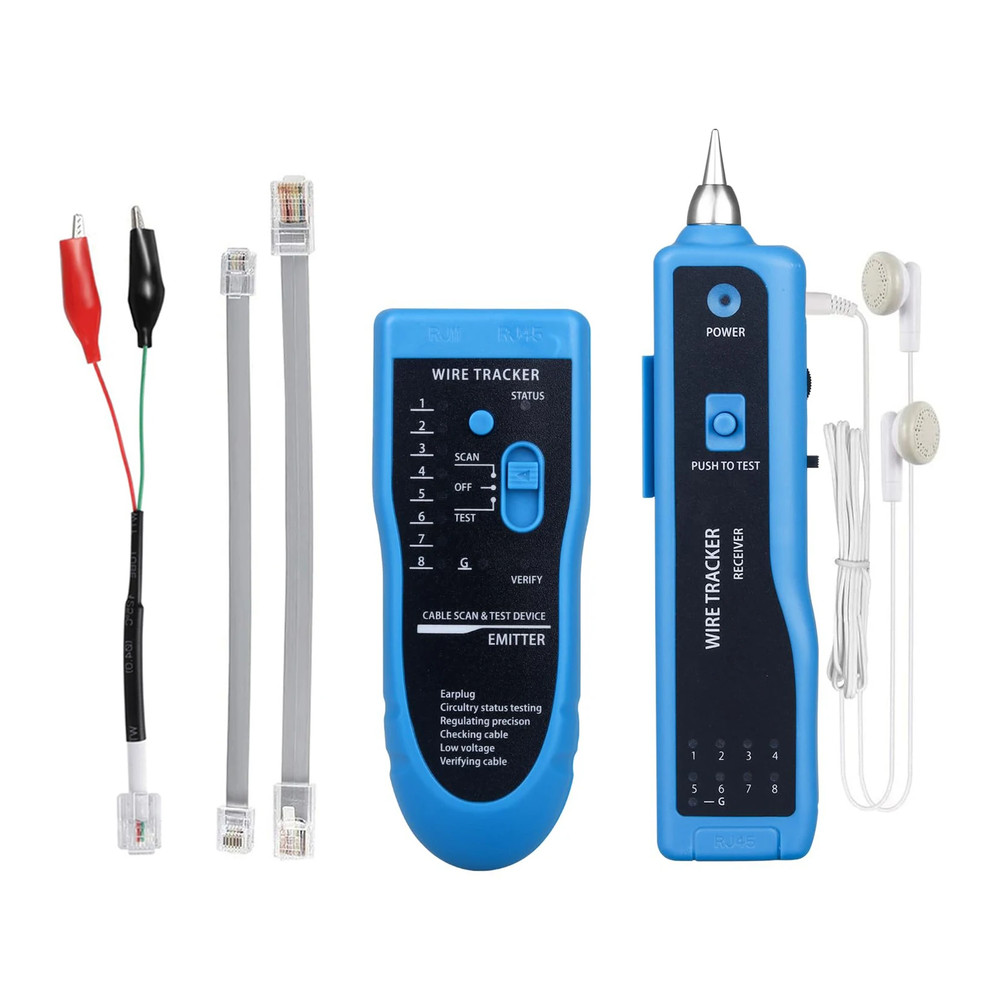 Network Cable Tester, RJ45 RJ11 Multi-Function Wire Tracer and Circuit Tester wi