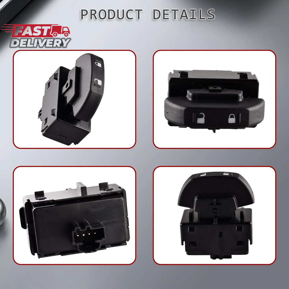 Front Power Door Lock Switch Compatible with 2009-2014 Ford F-150, Switch Assemb