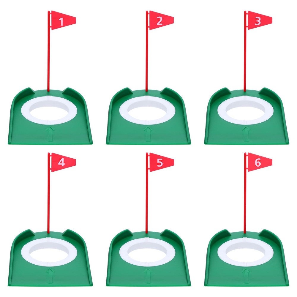 6 Pcs Golf Putting Practice Cup Hole Training Aids, Golf Putting Cups with Fl...