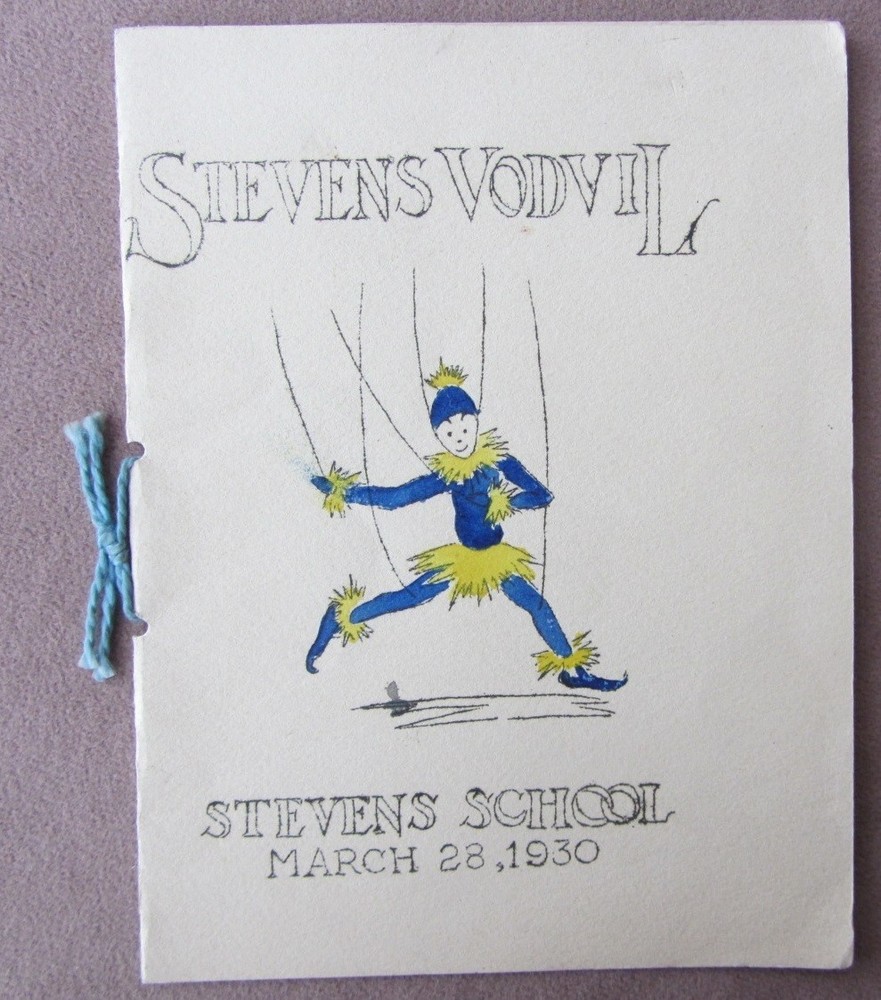 1930 Stevens Elementary School Program Stevens VodviL Marionettes Pageant Seatte