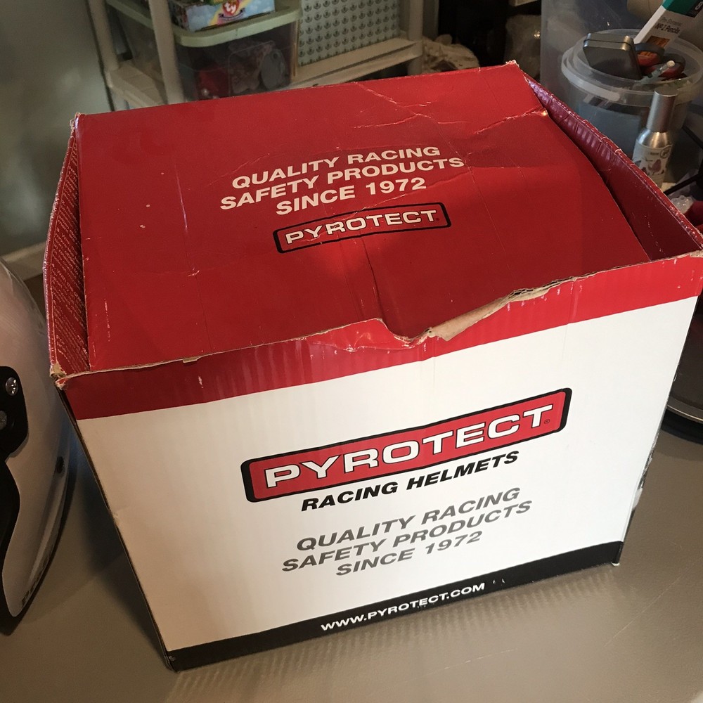 Pyrotect SA2015 Open Face Racing Helmet XS White Composite DOT w/ Box EUC