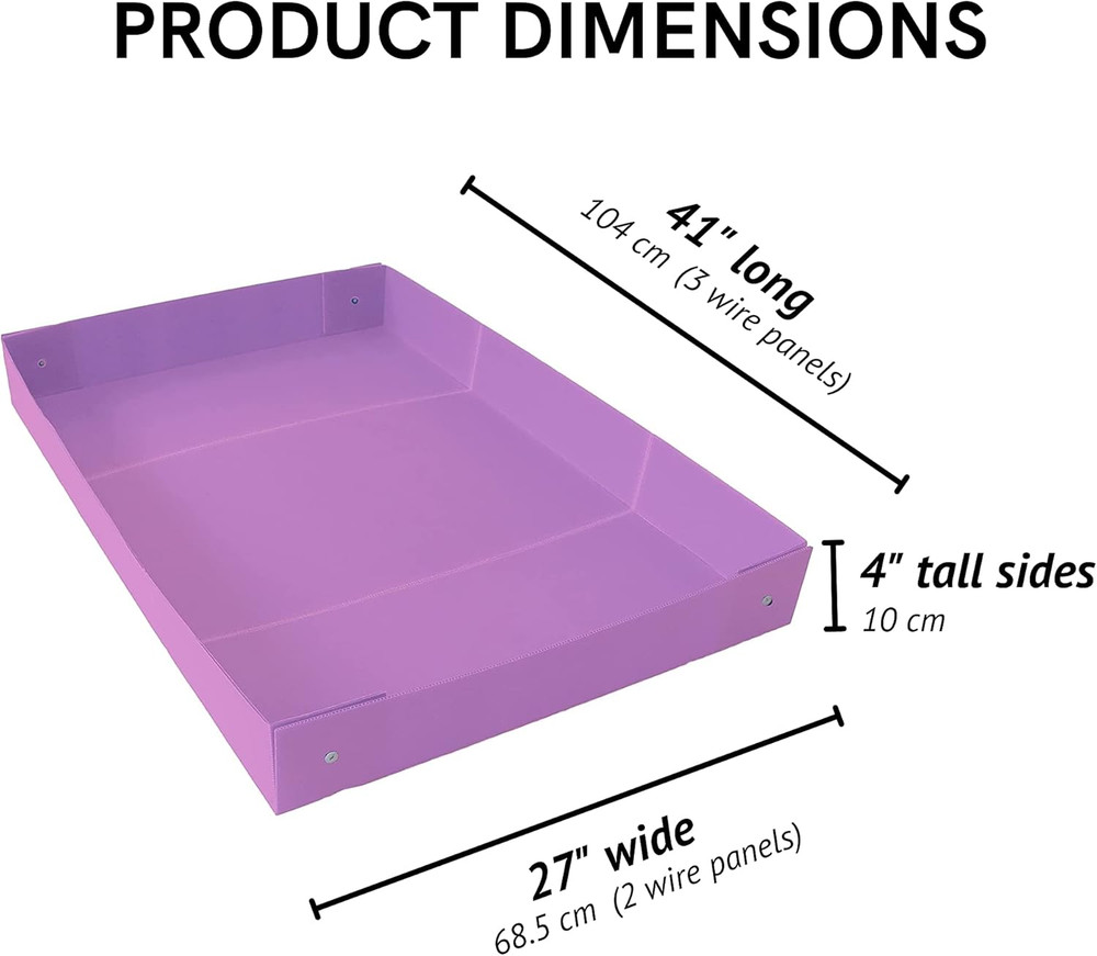 Guinea Pig Corrugated Plastic Cage Liners - 2 X 3 Panel Size - Purple