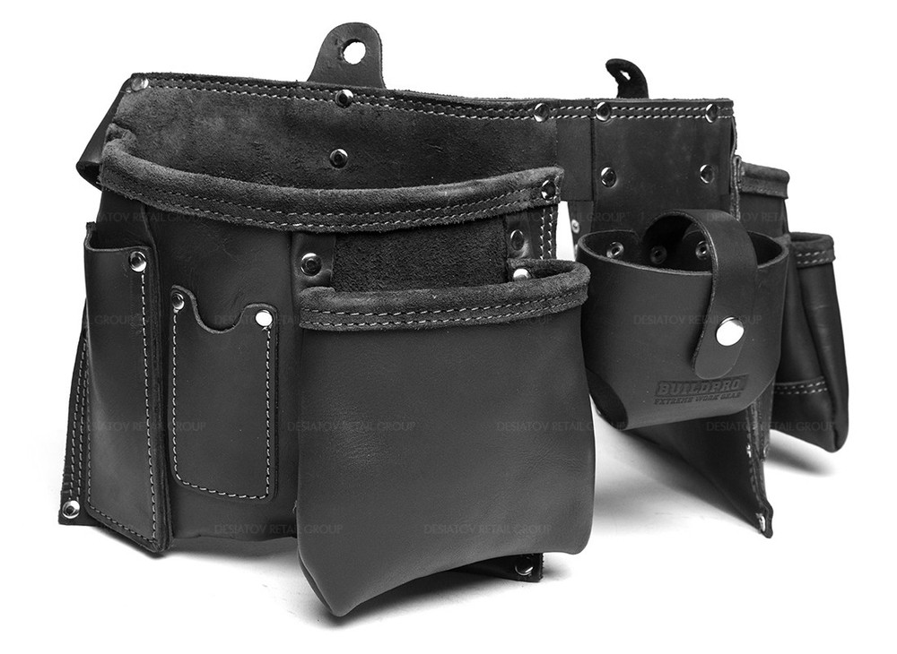 BuildPro Tool Belt Apron BLACK LEATHER LWTMABK