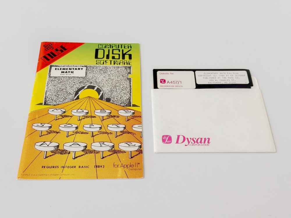 Elementary Math: Edu Disk - MUSE Software (The MUSE Co.) - 1980 / Apple II