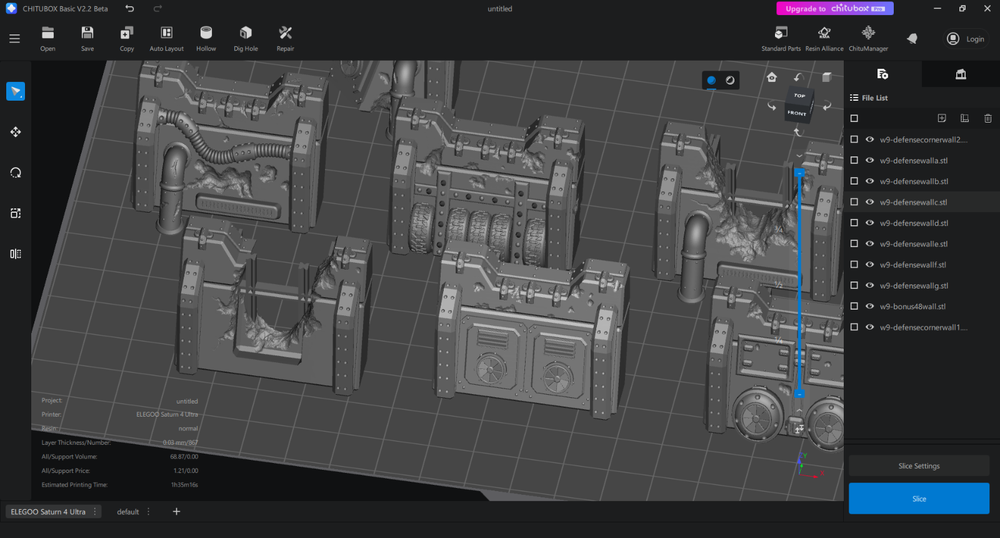 Defensive Walls, 6mm/8mm compatible Battletech