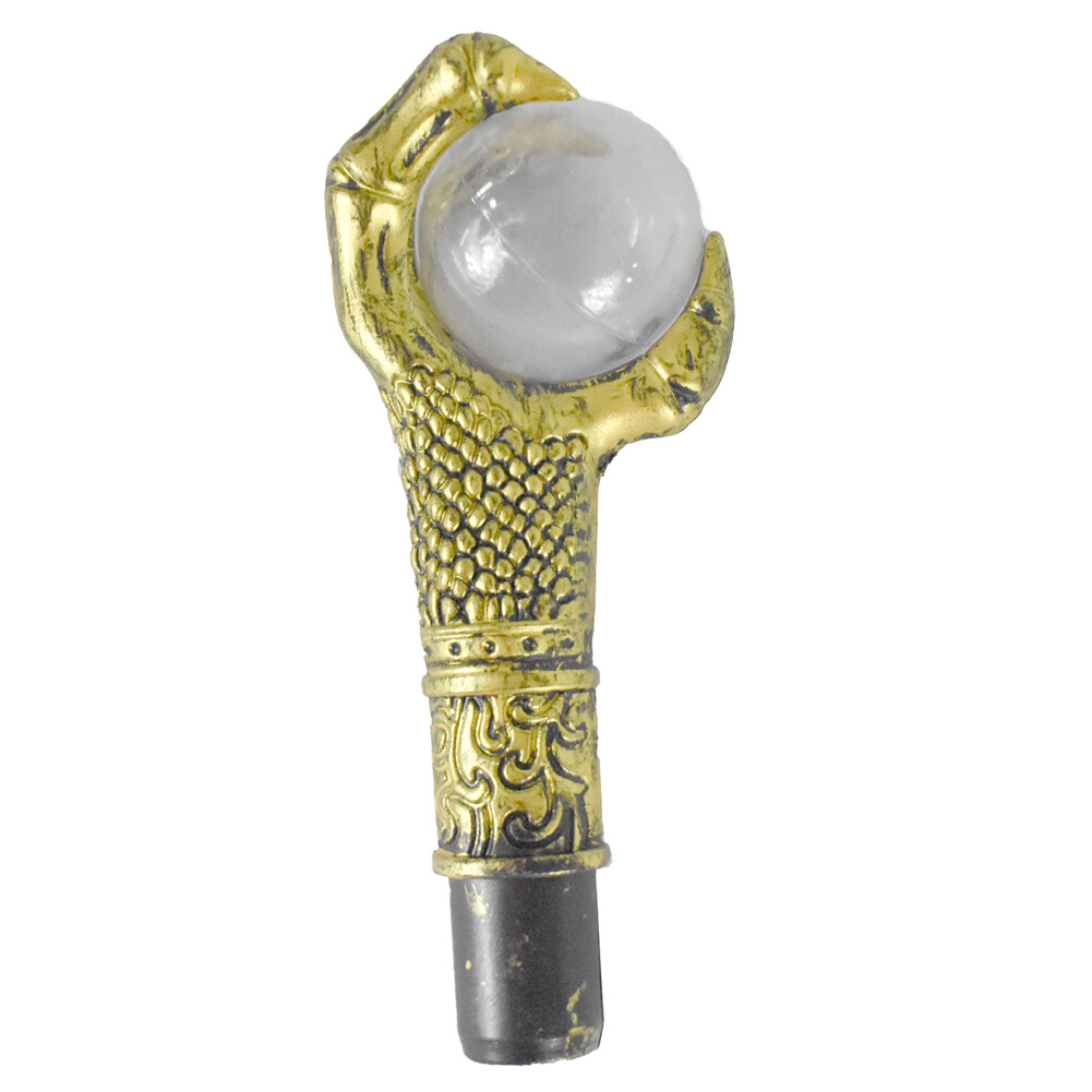 Gold Claw Pimp Costume Staff Halloween Accessory Cane Walking Stick Prop