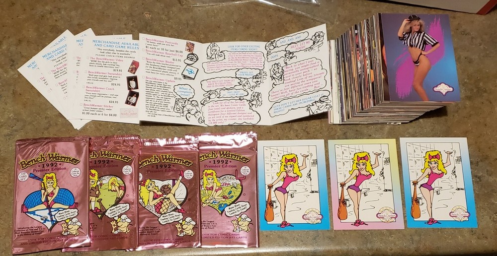 BENCHWARMERS 1992 PREMIER 122 CARD SET. 4 DIFF. WRAPPERS,& PACK. MINT. SEE