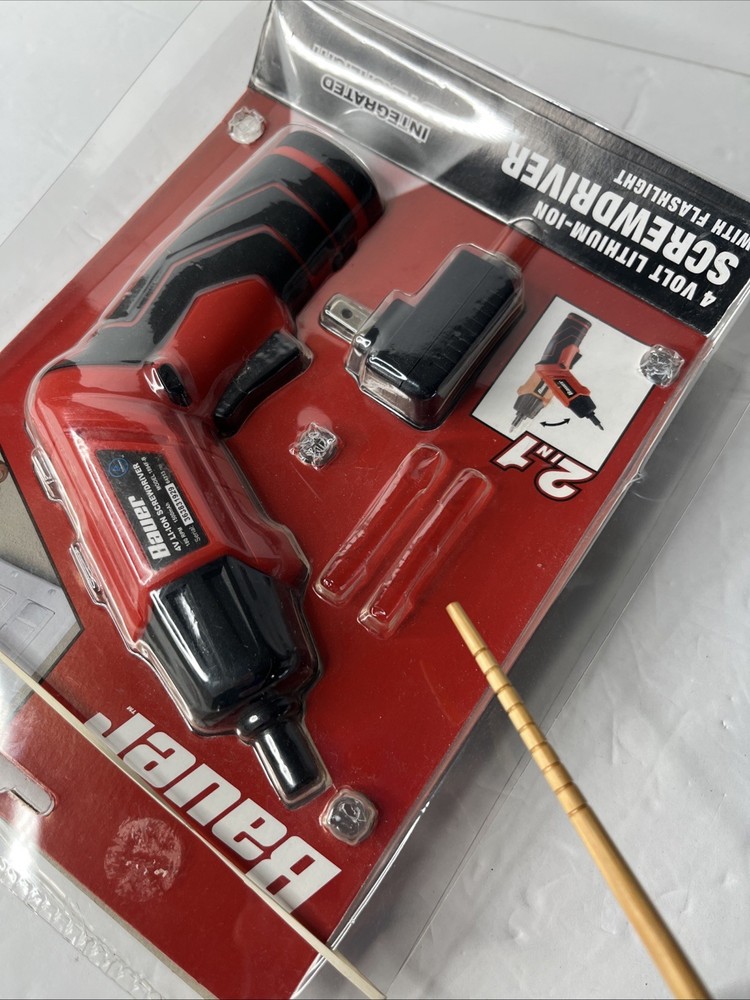 BAUER 2 IN 1 4 VOLT SCREWDRIVER W/FLASHLIGHT 1894F-B READ