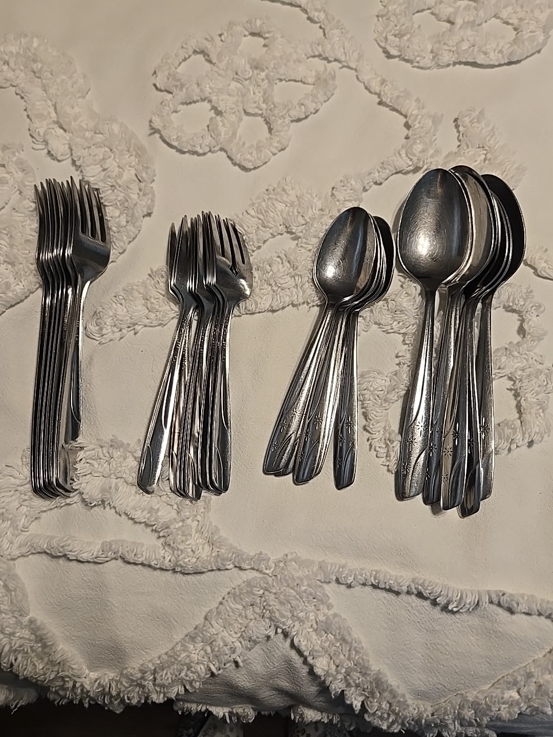 THOR STAINLESS U.S.A FLATWARE LOT STARS SPACE AGE ATOMIC 30 Pieces Rare