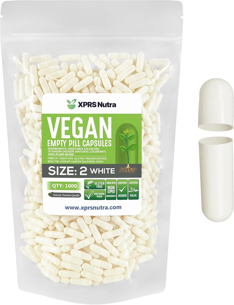 Size 2 Empty sules - 100 Clear Empty Vegan sules -