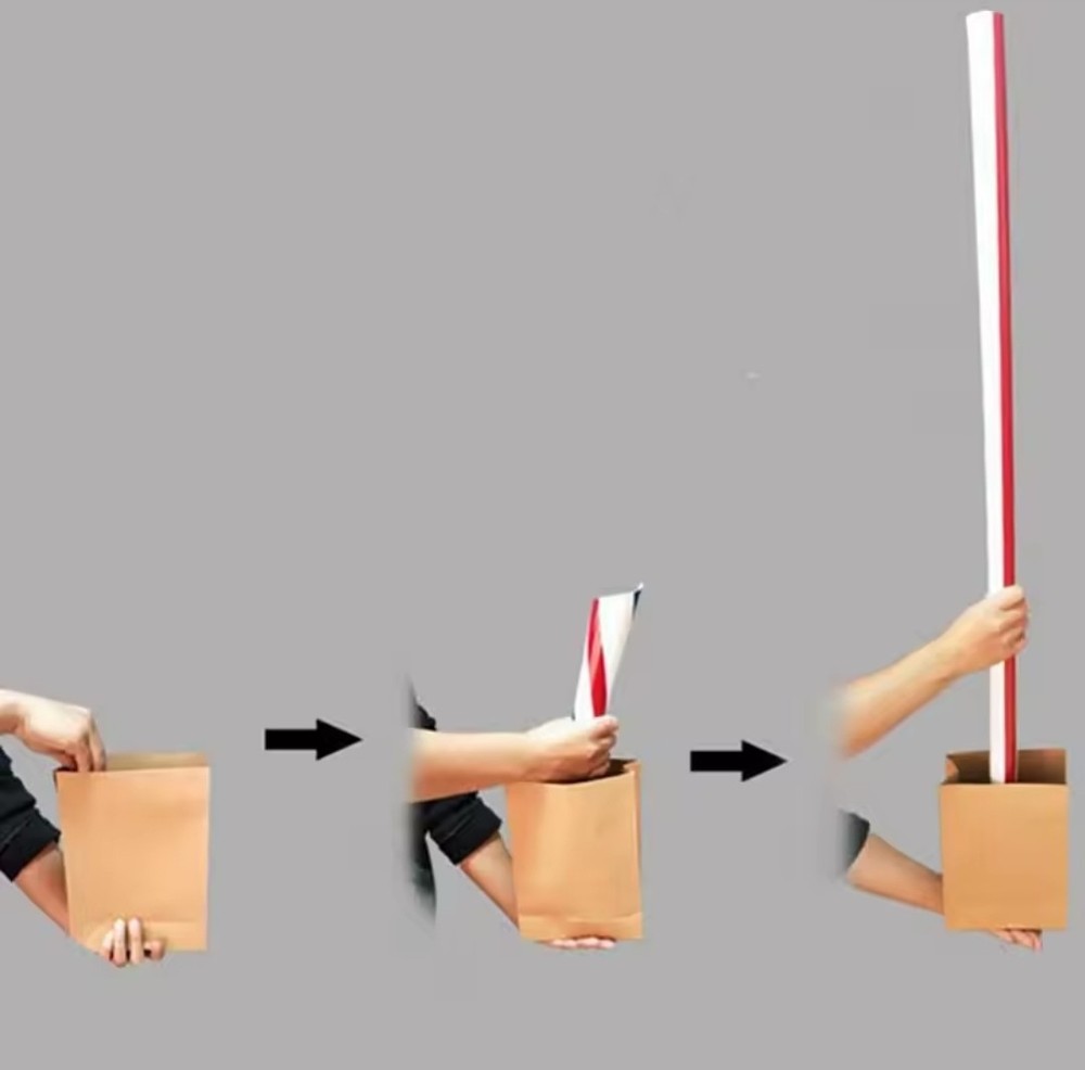 Appearing Giant Straw Magic Trick - Self Working - Visual Magic Illusion