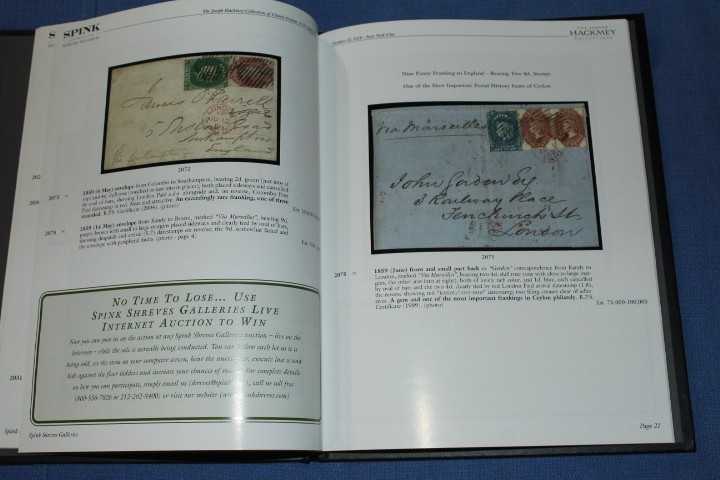 Hackmey Classic Celyon pt 2 October 22 2010 Spink Auction BlueLakeStamps