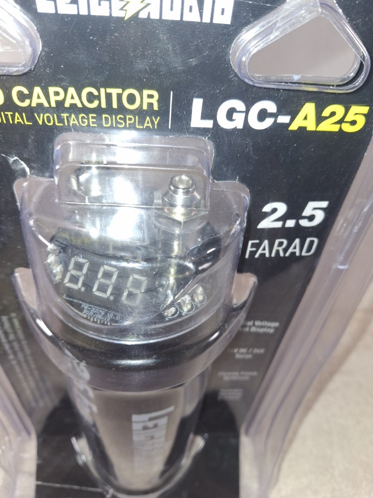 Leige Audio 2.5 Farad Capacitor With Digital Voltage Display. No Mounting...