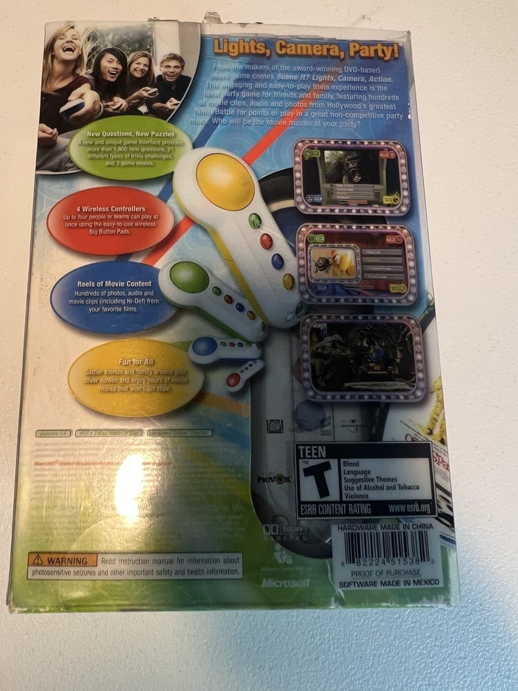 Xbox 360 light camera action Scene It? for wireless controllers