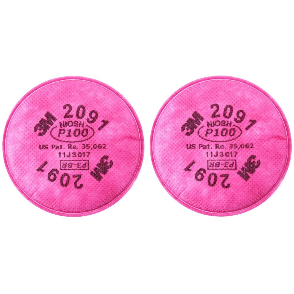 3M Particulate Filter 2091, P100, Pink