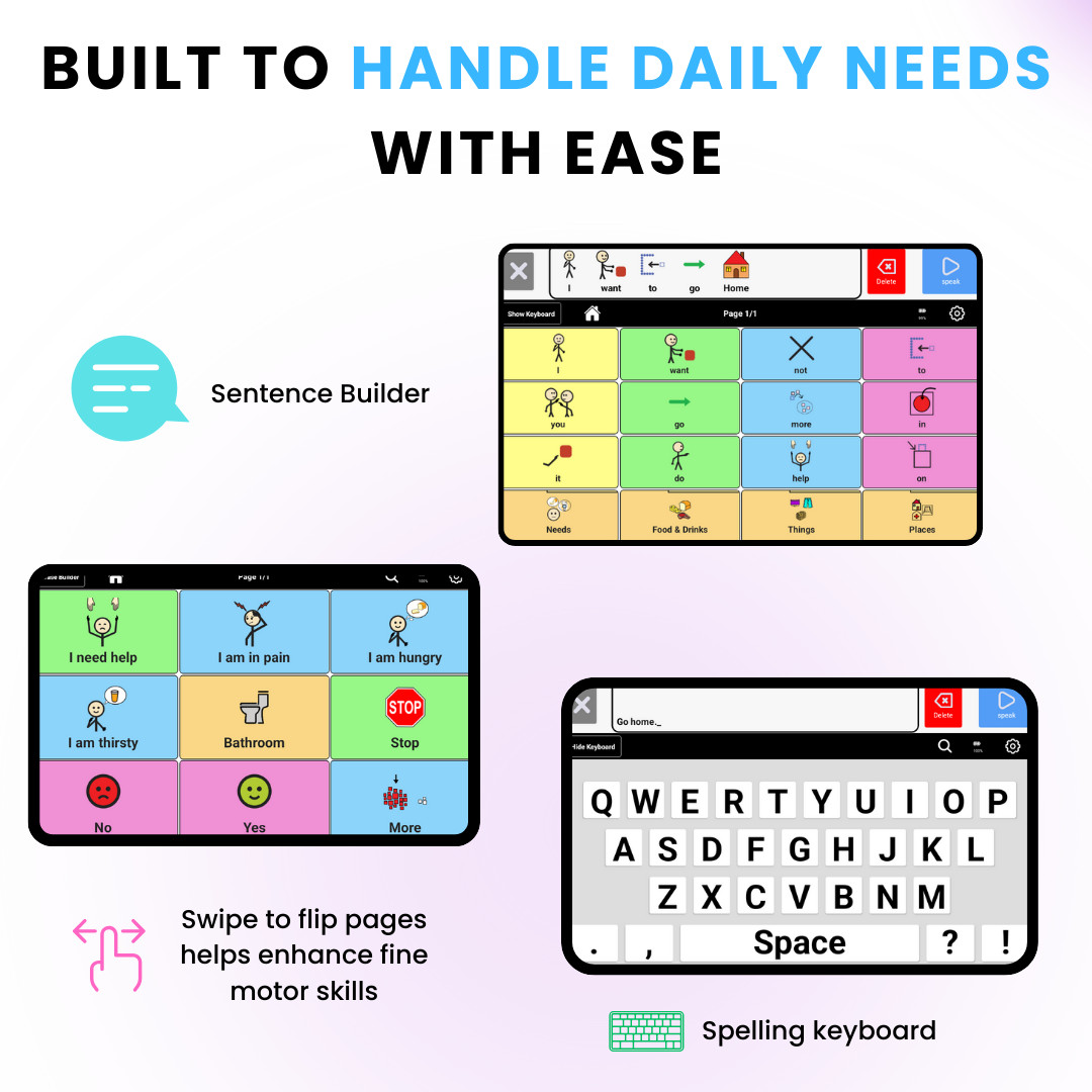 (RENEWED) TalkingTiles AAC Speech Therapy Communication Device Nonverbal Autism
