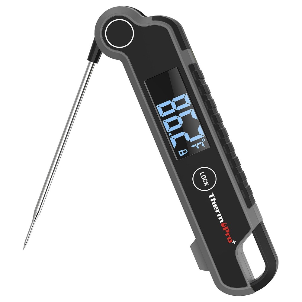 ThermoPro TP620W Instant Read Meat Thermometer Foldable Probe LED Display Grill