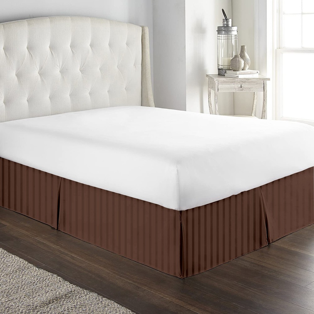 Soft Bedding 1000 - 1200 Thread Count 100% Cotton Chocolate Stripe Select Item