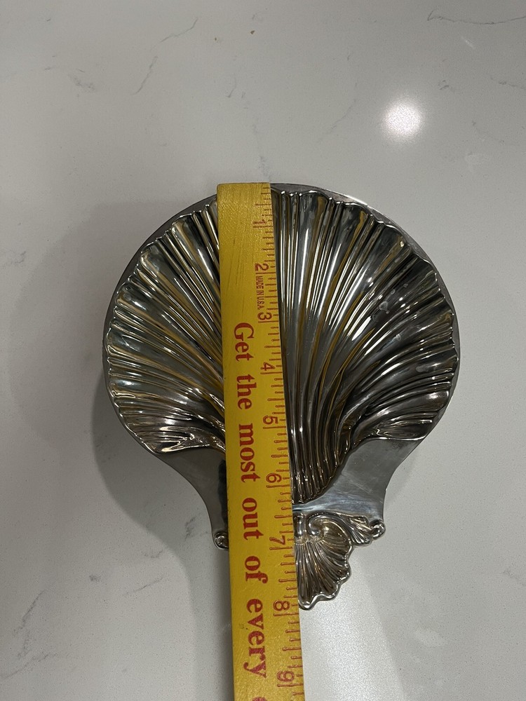 International Silver Company Seashell Dish Footed Silver Plated