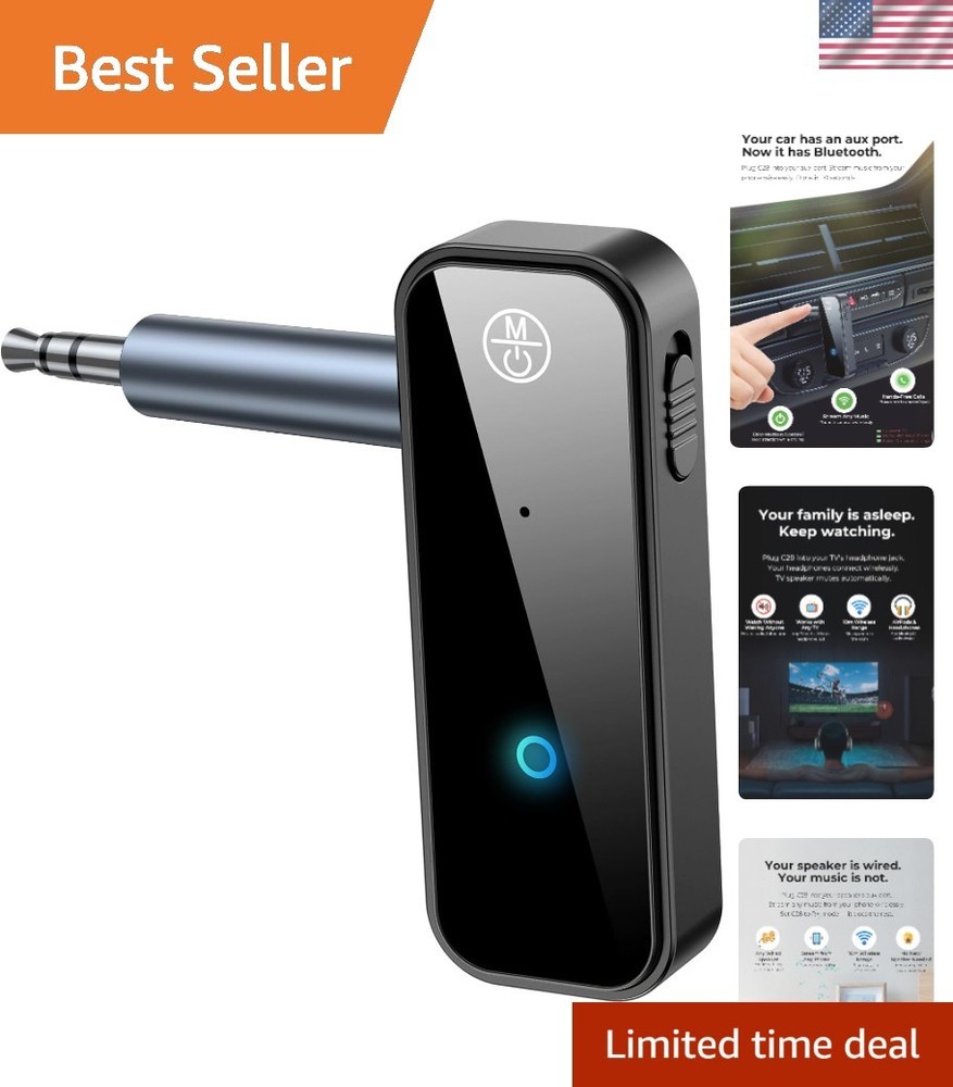 C28 Bluetooth 5.0 Wireless Audio Adapter with Noise Cancellation & Hands-free