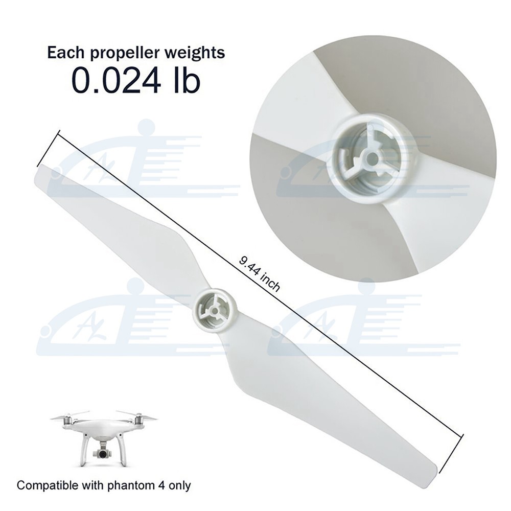 4pcs 9450S Self-locking Propellers Propeller Blade Props for DJI Phantom 4 White