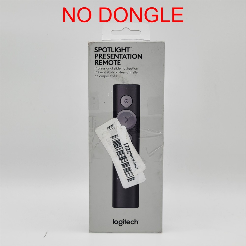 Logitech Spotlight Presentation Remote Digital Highlighting w/BT *NO DONGLE*