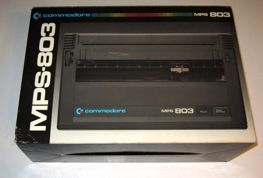 1982 Commodore MPS-803 Printer Box - Original Box & Inserts Only C64 Box Only!