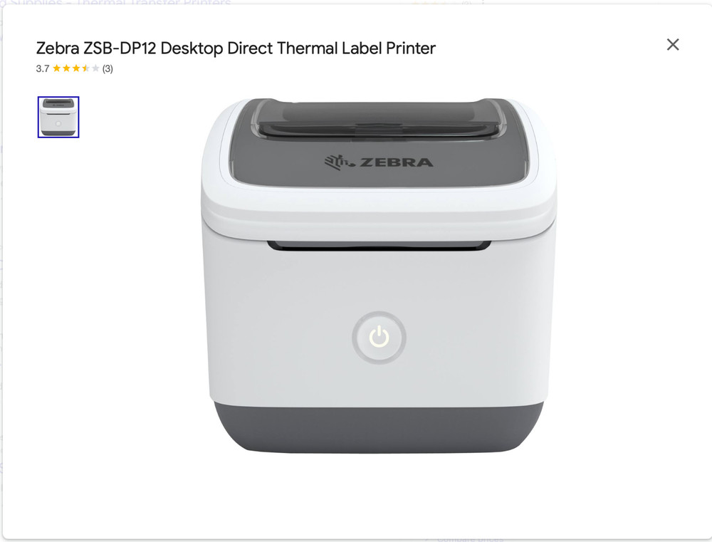 Zebra Bluetooth Wireless Barcode Label Printer ZSB Series Compact ZSB-DP12
