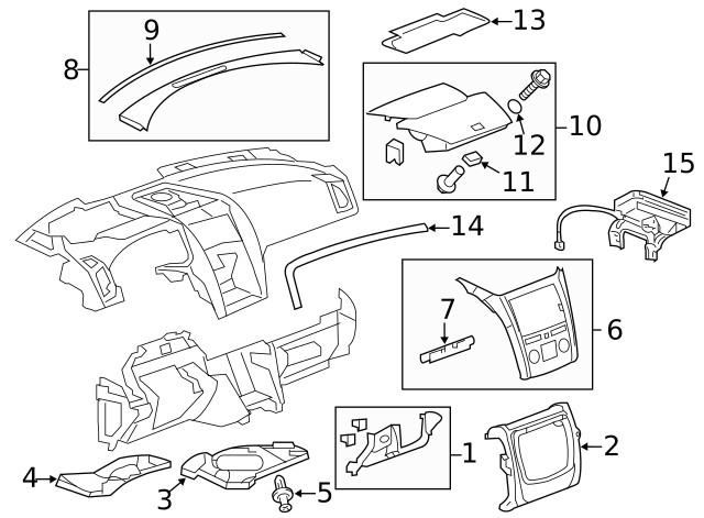Genuine GM Center Bezel 23132401