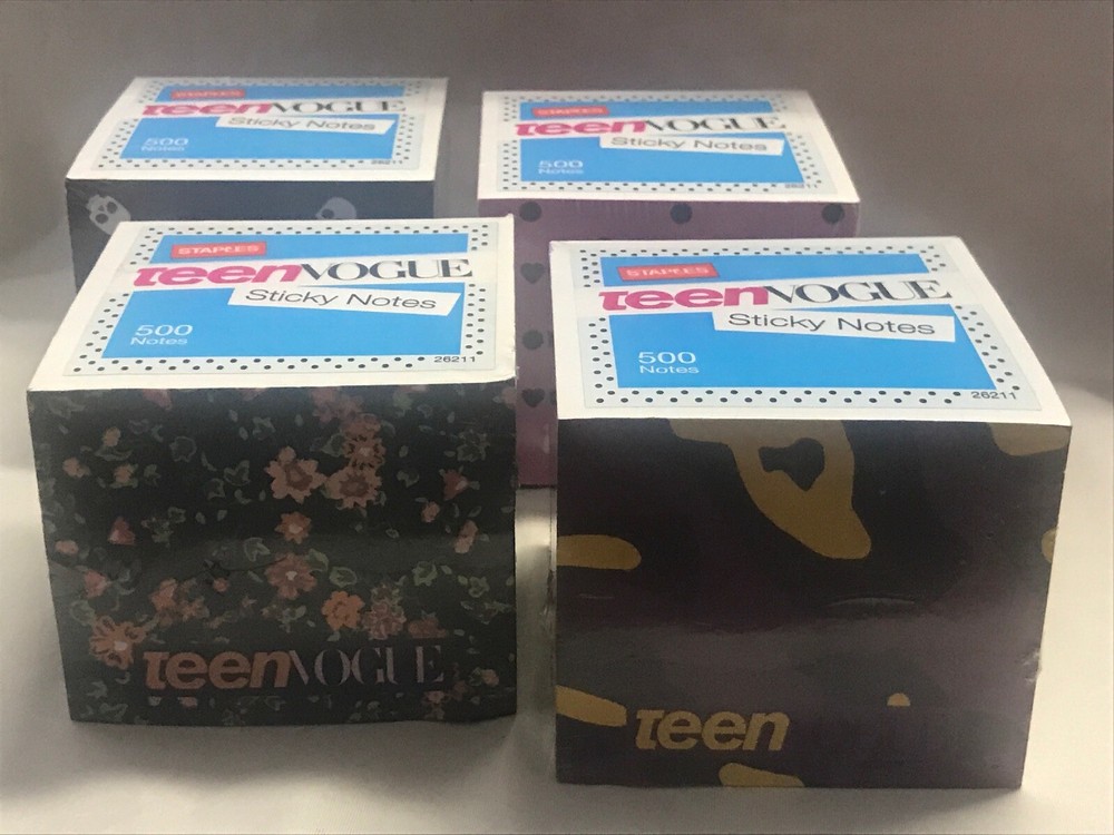 Staples Teen Vogue Sticky Notes - 500 Sheets, Assorted Designs