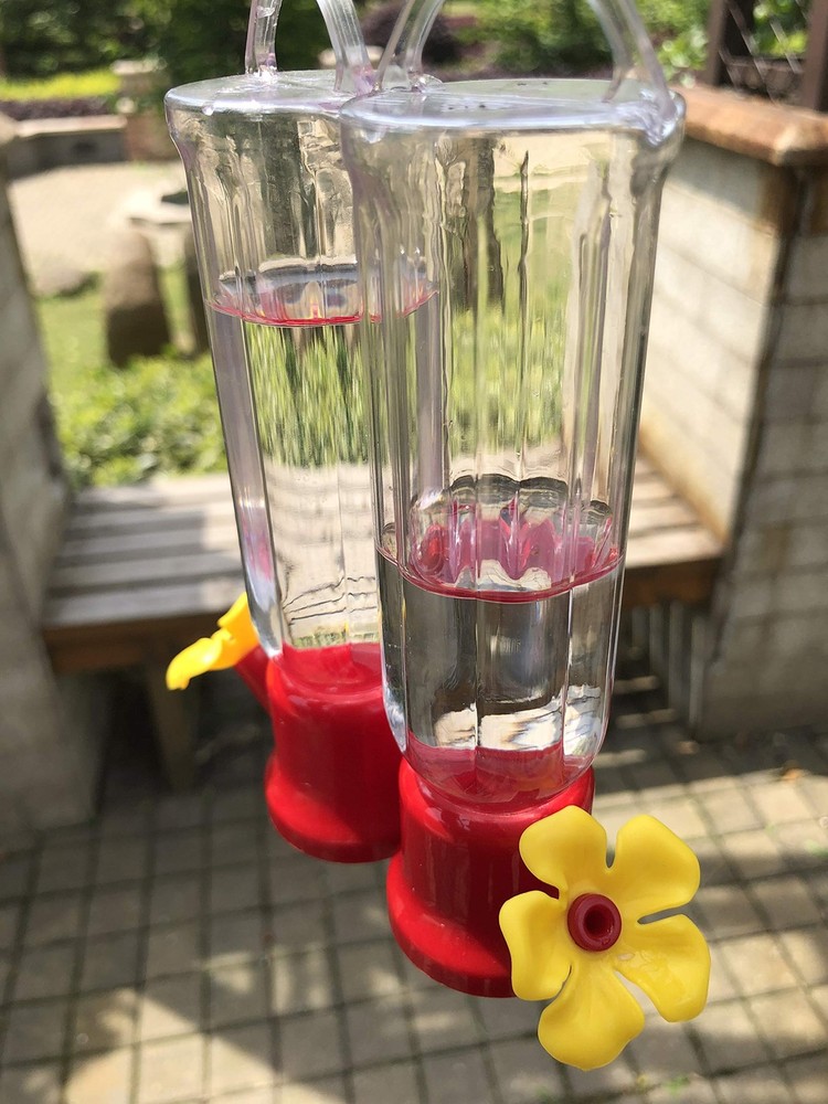 VIMOA Mini Hummingbird Feeder 4 Pack 2.3oz Small Nectar Plastic Red Cute Humm...