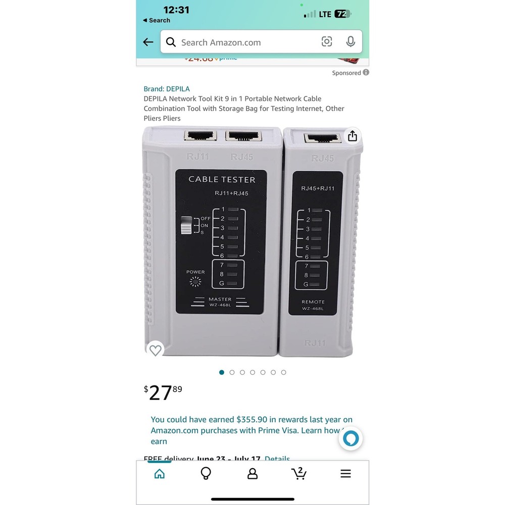 Cable Internet Network Combination Tool Kit 9 in 1 New Open box