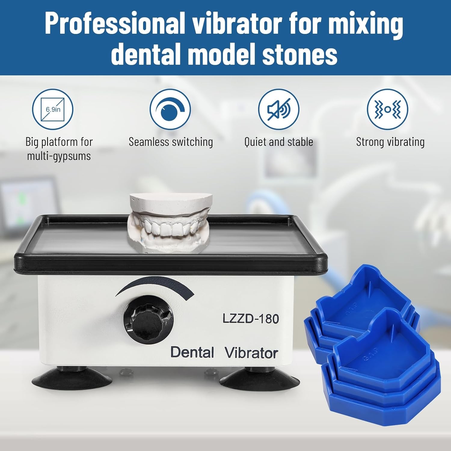 Vortex Mixer Lab Oscillator Vibrator Shaker Vibrating Table 150W for Dental NEW